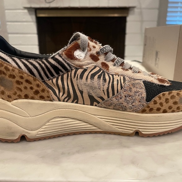 $695 Golden Goose Running Sole Sneakers in Animal-print Various Horsy EU 43 US10 - Picture 7 of 10